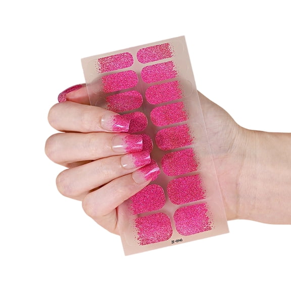 Polish Decals Nails Strips Simple Application Full Wrap Nails Stickers with 16Sizes Assorted Color &Pattern for Daily Use