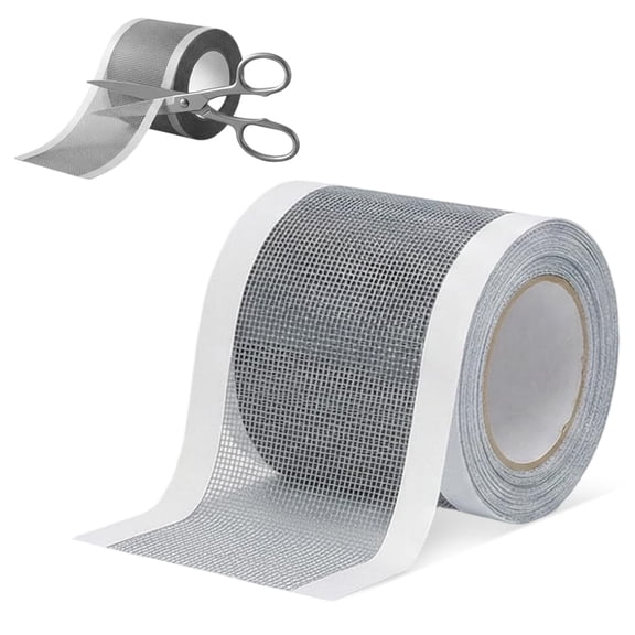 Strong Adhesive Screen Repair Tape, Window Screen Repair Kit, Fiberglass Mesh Screen Repair Kit for Window and Door, Self-Adhesive Patch for RV, Tent, Pool, Patio, Porch Netting (A)