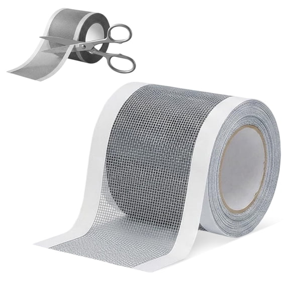 Strong Adhesive Screen Repair Tape, Window Screen Repair Kit, Fiberglass Mesh Screen Repair Kit for Window and Door, Self-Adhesive Patch for RV, Tent, Pool, Patio, Porch Netting(4.72IN*16.4 FT)