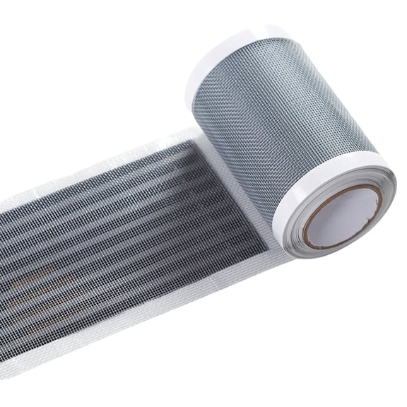 Strong Adhesive Screen Repair Tape,Window Screen Repair Kit,Window Screen Patch,Fiberglass Mesh Screen Repair Kit for Doors,Windows,Self Adhesive Patches for Tent,Pool,Porch Netting(Grey 12x300cm)