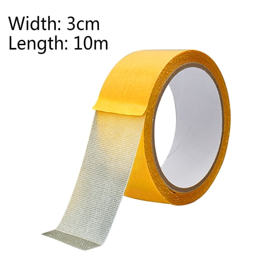 Strong Adhesive Tape Heavy, Super Sticky Tape with Fiberglass Mesh, Floor Leather Fixing Carpet Tape, Double Sided Tape for Craft, Carpet, Wall(Yellow 3PCS+1.18in*32.8ft)