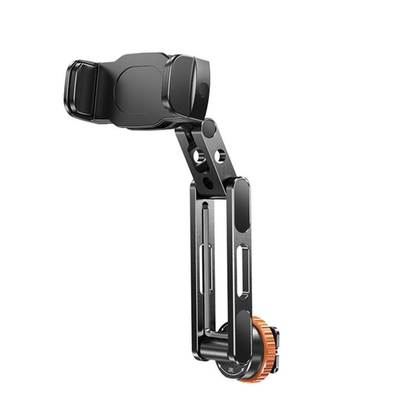 Strong Aluminum Phone Clamp Featuring 360 Rotation Double Joints Multiple Angle Adjustment for Camera Monitors