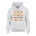 thumbnail image 1 of Strong Amazing Beautifully Black USA Political Youth Hoodie for Boys Girls - Graphic Tee S M L XL - Kids Hooded Black History Month Gifts Resistance Long Sleeve Sweatshirt, 1 of 2