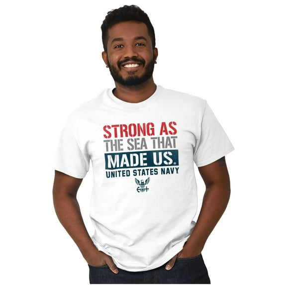 Strong As Sea United States Navy Men's Graphic T Shirt Tees Brisco Brands L