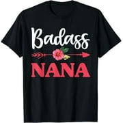Strong Badass Nana Grandma Floral Shirt, Mothers Day T-Shirt