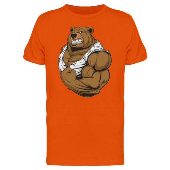 Strong Bear Showing Biceps Tee Men's -Image by Shutterstock