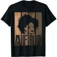 thumbnail image 1 of Strong Black Afro Girl African American Melanin Afro Queen T-Shirt, 1 of 5