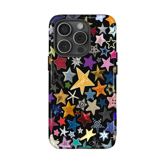 Vibrant Star Pattern Phone Case Colorful Star Mix for iPhone 17 16 15 14 13 12 11 Pro Max