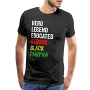 Strong Black Pawpaw Hero Legend Educated Proud Paw Men's Premium T-Shirt