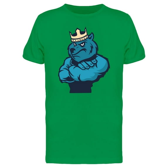 Strong Blue Bear With Crown Tee Men's -Image by Shutterstock