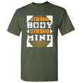 thumbnail image 1 of Strong Body Strong Mind - Exercise T-Shirt Gym Motivational T-Shirt, 1 of 5
