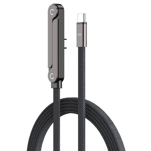 Strong Braided USB C Cable 240W Power With Retractable Stand For Mobile Phones And Tablets 1.5 Meter Length