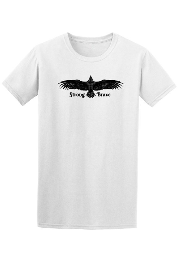 Strong Brave Beautiful Eagle T-Shirt Men -Image by Shutterstock, Male Medium