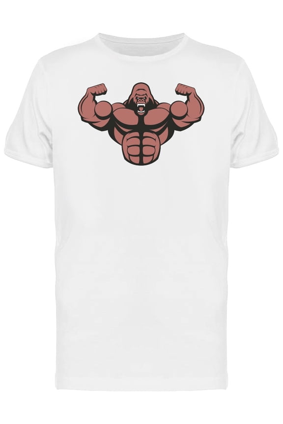 Strong Brown Gorilla T-Shirt Men -Image by Shutterstock, Male Small