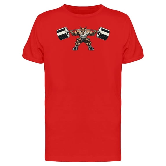 Strong Bull With A Heavy Barbell Tee Men's -Image by Shutterstock