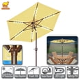 thumbnail image 1 of Strong Camel 8' Patio Umbrella Outdoor Sunshade LED Lighted Tilt Aluminum Garden Market Balcony, 1 of 11