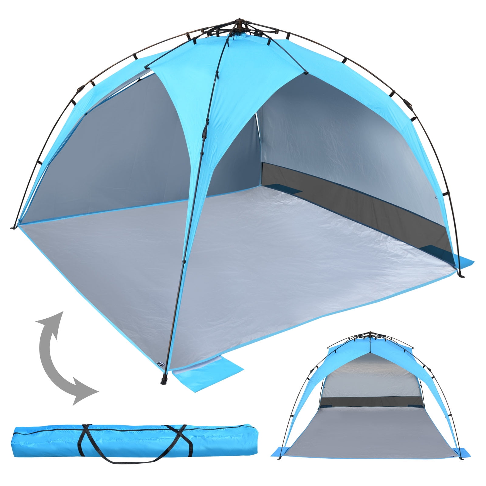 Strong Camel 8'x8' Instant Pop Up Beach Tent Portable Shelter Canopy Portable Waterproof Camping Shade Tent Outdoor