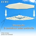 thumbnail image 1 of Strong Camel 9ft- 8rib Umbrella Top Cover Canopy Patio Replacement Canopy Outdoor (Ecru), 1 of 9