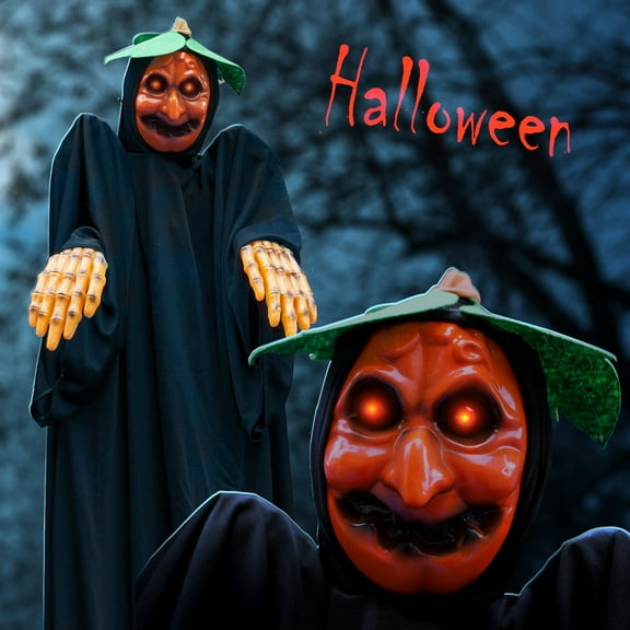 Strong Camel New 59" Laughing Pumpkin Head Ghost Hanging Halloween Decoration with Flashing