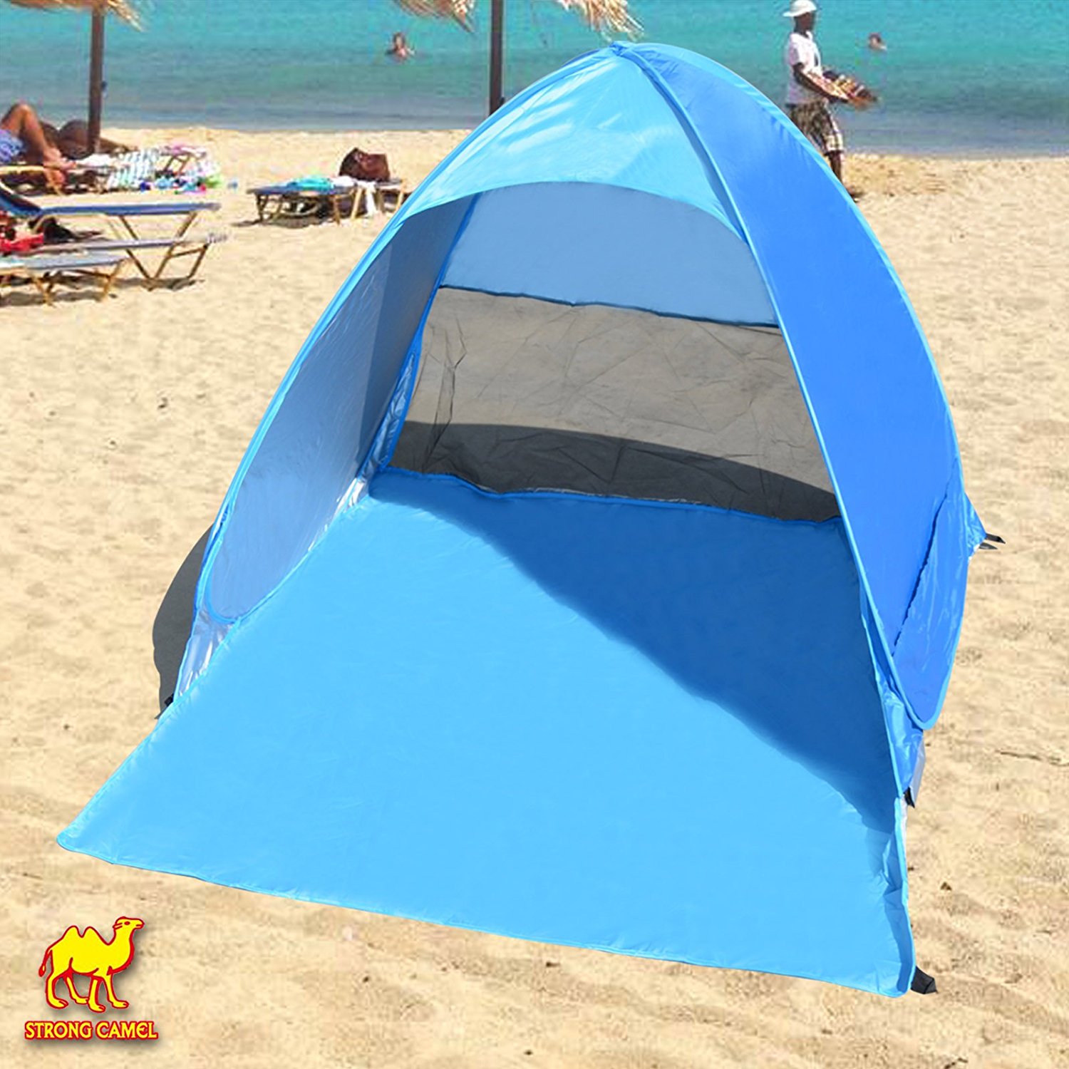 Strong Camel Pop Up Potable Beach Shelter Tent Camping Sun Shade