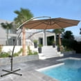 thumbnail image 1 of Strong Camel U007-300-Taupe 10 ft. Cantilever Patio Banana Umbrella Garden Outdoor Sunshade Hanging Market,Taupe, 1 of 1