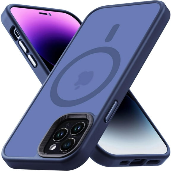 Strong  Case for iPhone 12 Pro Max [Compatible with MagSafe] Protective Shockproof Cover Phone Case for iPhone 12 Pro Max 6.7" Matte Blue