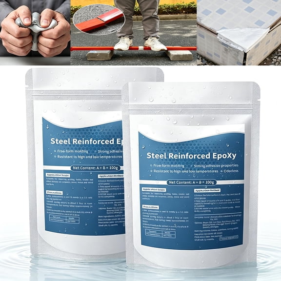 Strong Clay Iron Adhesive,1/2/3 Pack High-Strength Steel Reinforced Epoxy Putty,Waterproof Heat-Resistant for Bonding Plastic Metal Ceramic