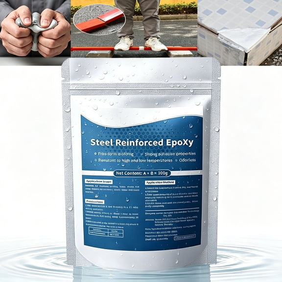 Strong Clay Iron Adhesive,1/2/3 Pack High-Strength Steel Reinforced Epoxy Putty,Waterproof Heat-Resistant for Bonding Plastic Metal Ceramic