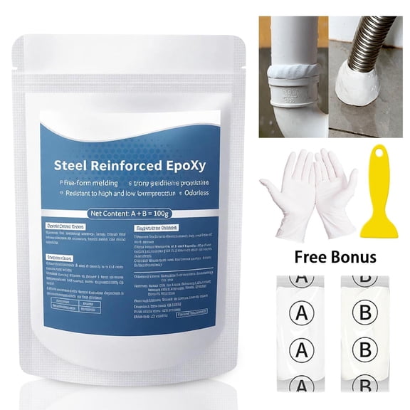 Strong Clay Iron Adhesive, High-Strength Multi-Purpose Epoxy Putty, Use for Filling Cracks, Chips, Gaps on Metal, Wood, Stone, Glass & Fixtures ,White