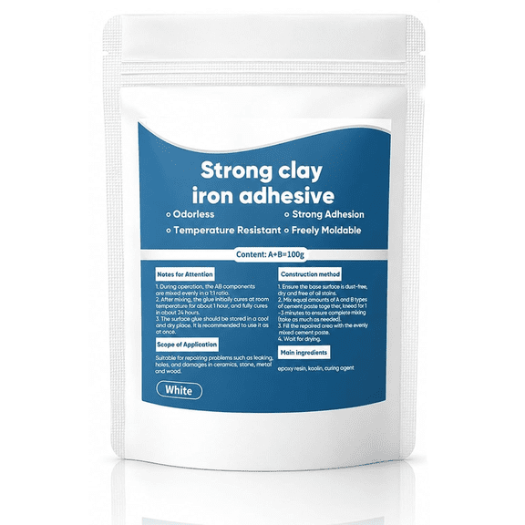 Strong Clay Iron Adhesive, High-Strength Multi-Purpose Repair Clay,All Purpose Pool Clays for Bonding Plastic Metal Ceramic Wood Tile Glass