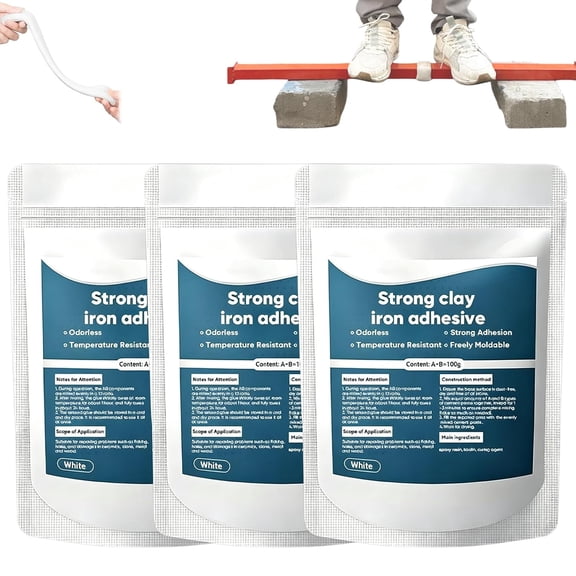Strong Clay Iron Adhesive, High-Strength Multi-Purpose Repair Clay, High-Strength Multi-Purpose Repair Putty, All Purpose Pool Clays for Bonding Plastic Metal Ceramic Wood Tile Glass