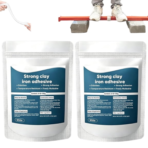 Strong Clay Iron Adhesive, High-Strength Multi-Purpose Repair Clay, High-Strength Multi-Purpose Repair Putty, All Purpose Pool Clays for Bonding Plastic Metal Ceramic Wood Tile Glass