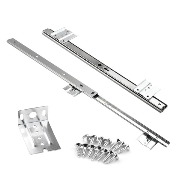 Strong Metal Keyboards Shelf with Quiet Sliding Mechanism & Ergonomic Setups Keyboards Drawer System for Computer Desk