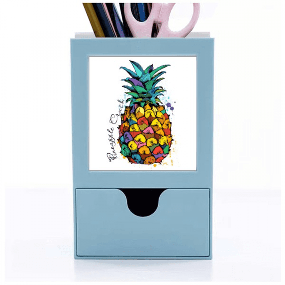 Strong Color PineFruit Tropical Fruit Desk Supplies Organizer Pen Holder Card