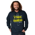 thumbnail image 1 of Strong Courageous Christian Faith Unisex Plus Fleece Graphic Hoodie Brisco Brands 4X, 1 of 4