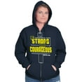 thumbnail image 1 of Strong Courageous Christian Faith Zip Up Hoodie Men's Women's Brisco Brands S, 1 of 6