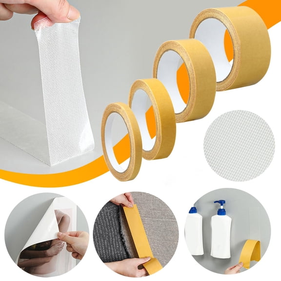 Strong Double Tape Heavy Duty Tape Removable Clear for Wall Hanging Reusable Reusable Double Tape Pasting Solution,2 cm,Yellow2