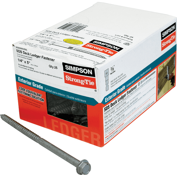 Strong-Drive SDS Ledger Deck Screw - Single Pack  Construction & DIY Use, Standard Hardware Spec