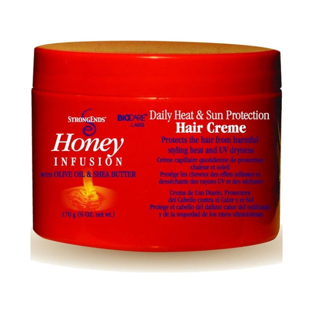 Strong Ends Honey Daily Heat & Sun Protection Hair Creme 6 oz