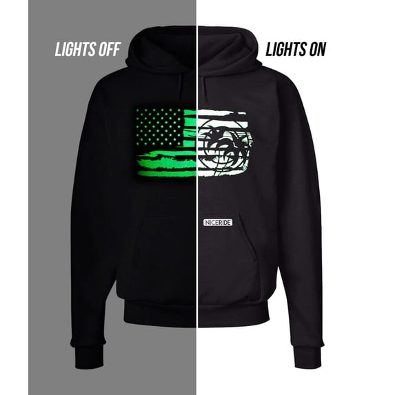 "Strong Faded" Black Pullover Hoodie For Men And Women