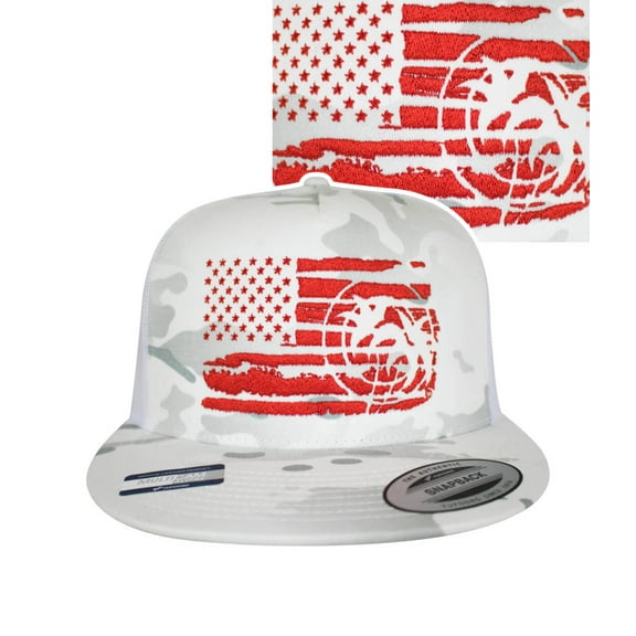 "Strong Faded" White Trucker Snapback Hat For Adult Men And Women