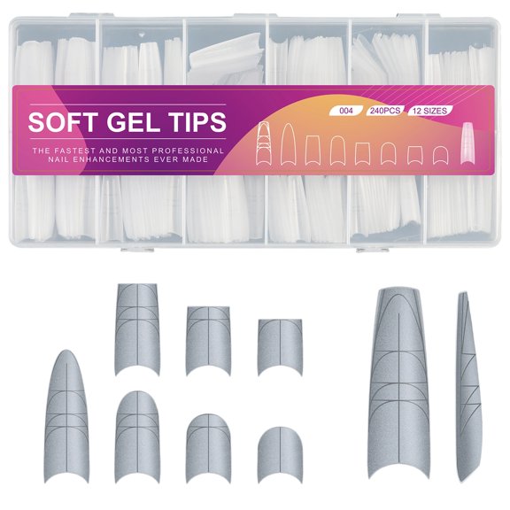 Strong Faux Nails with Guide Lines Quick Application, Fake Nails Lightweight & for Busy Women Daily Use