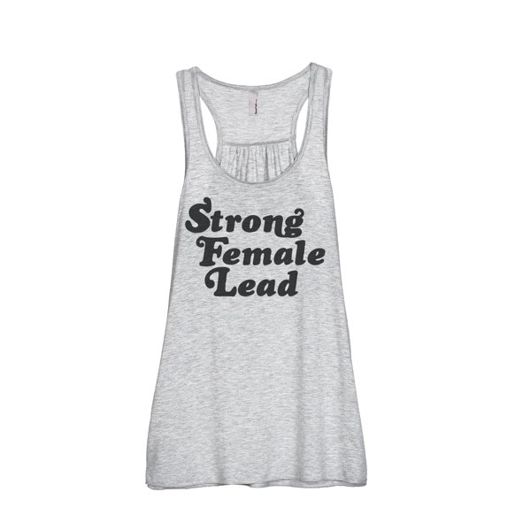Strong Female Lead Women's Fashion Sleeveless Flowy Racerback Tank Top Sport Grey 2X-Large