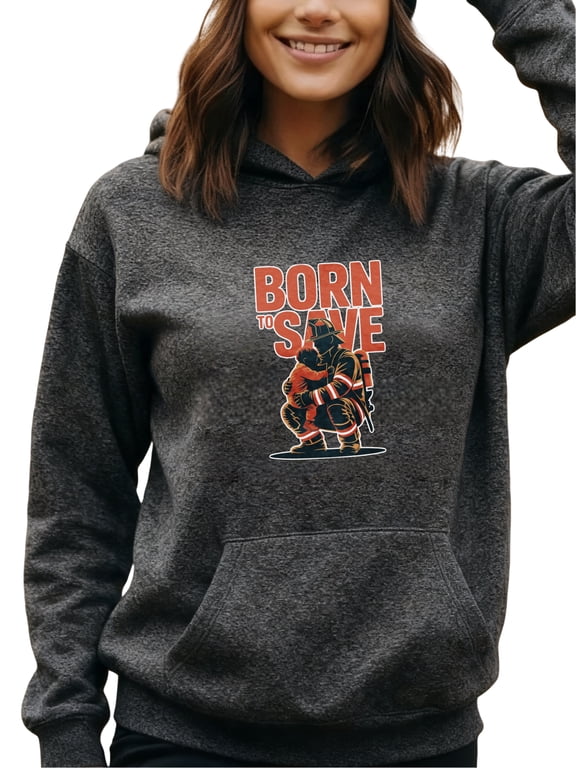 Strong Firefighter Hoodie for Men and Women, Unisex Pullover Hooded Sweatshirt, Comfortable Cotton Poly Blend, Casual Everyday Wear