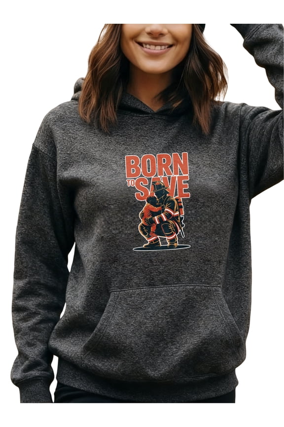 Strong Firefighter Hoodie for Men and Women, Unisex Pullover Hooded Sweatshirt, Comfortable Cotton Poly Blend, Casual Everyday Wear