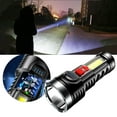 Strong Flashlight Plastic Flashlight LED Electric Display USB Charging