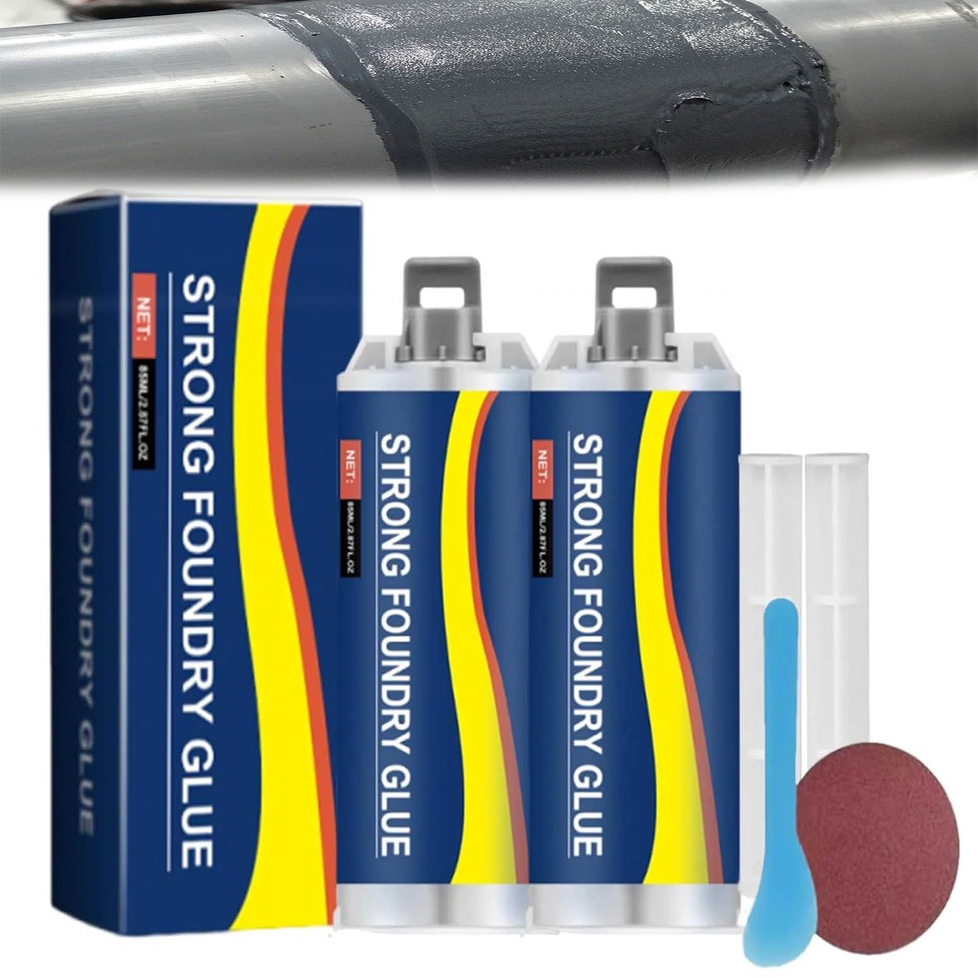 Strong Foundry Glue, Strong Foundry for Metal, Enhanced Casting Glue Repair, Metal Repair Paste Magic Welding for Repairing All Surfaces