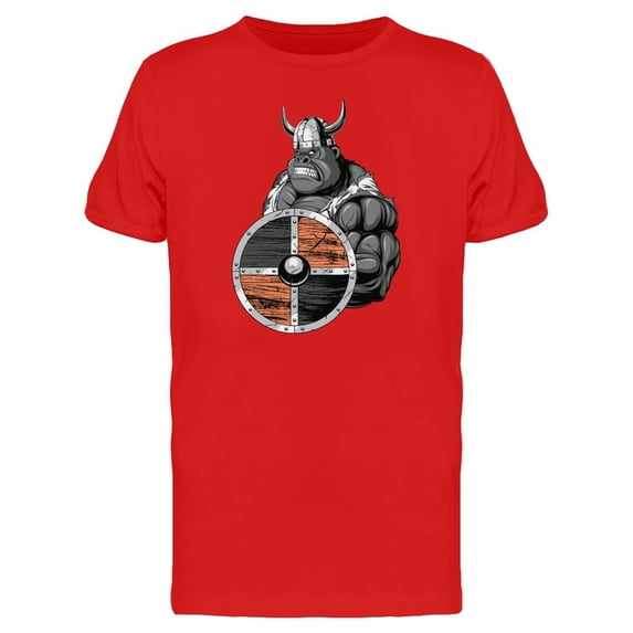 Strong Gorilla With Viking Shiel Tee Men's -Image by Shutterstock