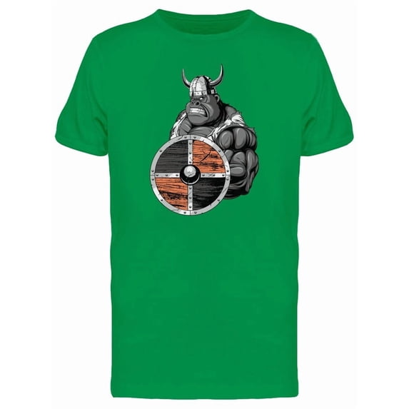 Strong Gorilla With Viking Shiel Tee Men's -Image by Shutterstock