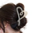 thumbnail image 1 of Strong Grip Hair Claw Hair Claw Clip for Women Non-slip Durable Matte Transparent Heart Shape Hair Accessory Retro Style Amber Brown for Medium, 1 of 5